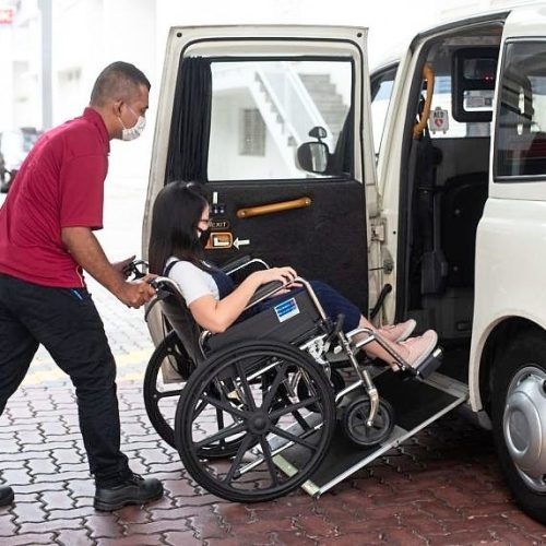 About 10 wheelchair-accessible vehicles will be made available for hire under a trial for the new GrabAssist Plus service.PHOTO: GRAB SINGAPORE